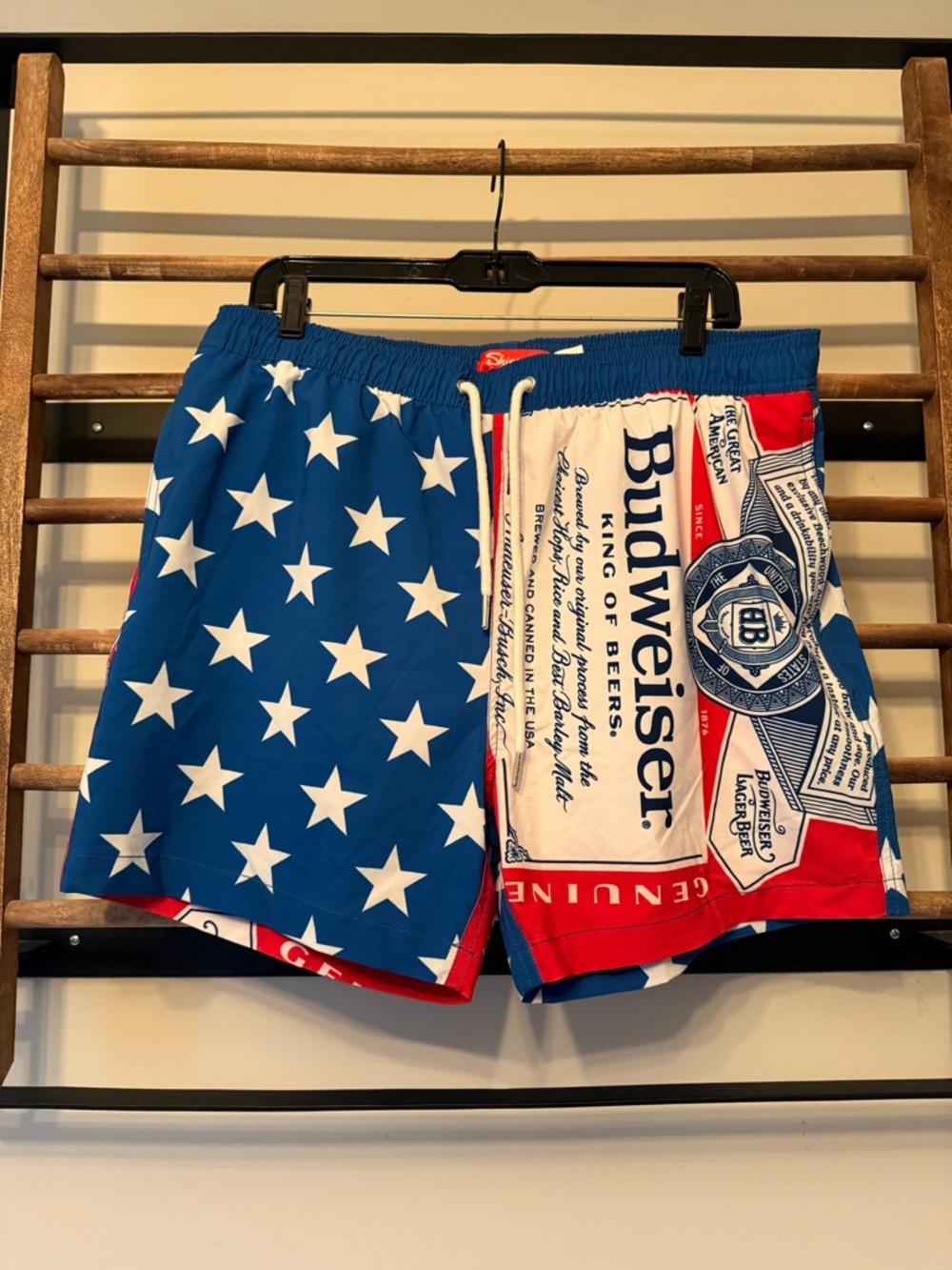 Men’s Budweiser American Flag Swim Trunks